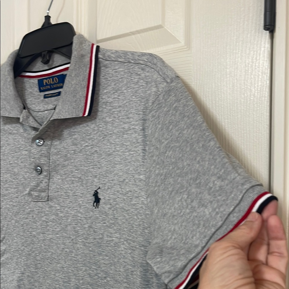 Polo by Ralph Lauren Gray Classic Polo Shirt custom slim fit - Picture 7 of 11